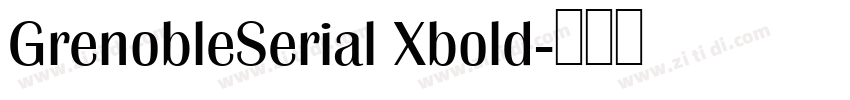 GrenobleSerial Xbold字体转换
